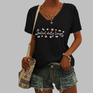 Women’s Casual FDT Patriotic Print T-Shirt