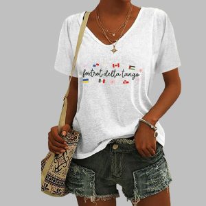 Womens Casual FDT Patriotic Print T Shirt 3