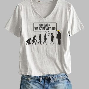 Womens Casual Social Decline Printed T Shirt 3