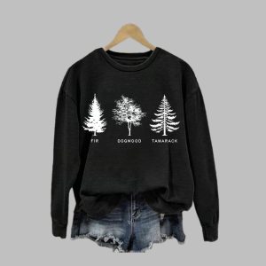 Women’s Casual Tree Fdt Print Sweatshirt