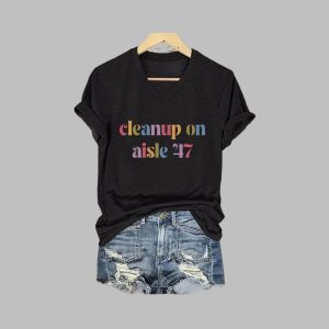 Women’s Cleanup On Aisle 47 Print Casual T-Shirt