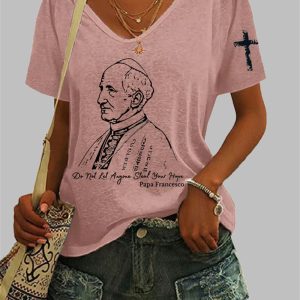 Women’s Do Not Let Anyone Steal Your Hope Printed V-Neck T-Shirt Women’s Do Not Let Anyone Steal Your Hope Printed V-Neck T-Shirt