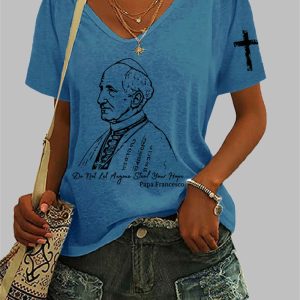 Women's Do Not Let Anyone Steal Your Hope Printed V-Neck T-Shirt 3 Womens Do Not Let Anyone Steal Your Hope Printed V Neck T Shirt 4