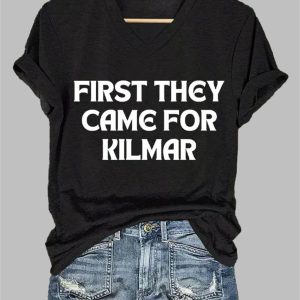 Women’s FDT First They Came For Kilmar Print Casual T-Shirt Women’s FDT First They Came For Kilmar Print Casual T-Shirt