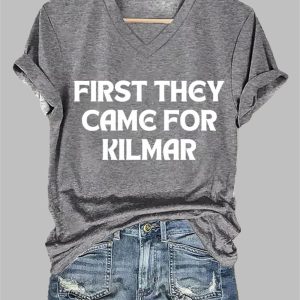 Women's FDT First They Came For Kilmar Print Casual T-Shirt 2 Womens FDT First They Came For Kilmar Print Casual T Shirt 3