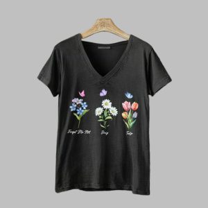 Women’s FDT Flowers Print Casual T-Shirt Women’s FDT Flowers Print Casual T-Shirt