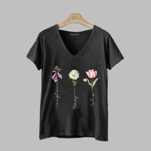 Women's FDT Flowers Print Shirt 2 Womens FDT Flowers Print Shirt 3