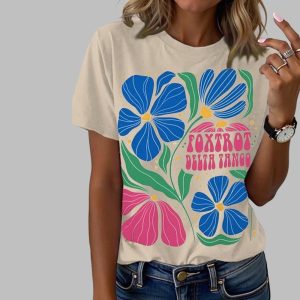 Women’s Fashion Foxtrot Delta Tango Print Shirt Women’s Fashion Foxtrot Delta Tango Print Shirt