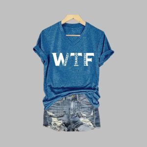 Women's Fashion Whiskey Tango Foxtrot Print Casual T-Shirt 2 Womens Fashion Whiskey Tango Foxtrot Print Casual T Shirt 3