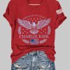 Women’s Forever In Our Heart R.I.P Charlie Kirk Tee