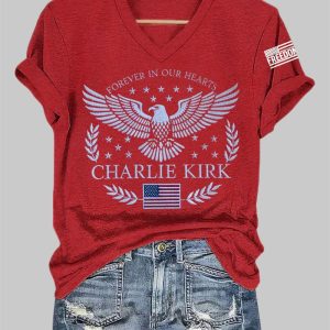 Women’s Forever In Our Heart R.I.P Charlie Kirk Tee Women’s Forever In Our Heart R.I.P Charlie Kirk Tee