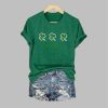 Women’s Glitter St Patrick’s Day Lucky Shamrock Print T-Shirt