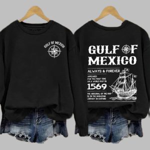 Women's Gulf Of Mexico Always Forever Printed Sweatshirt 2 Womens Gulf Of Mexico Always Forever Printed Sweatshirt 3