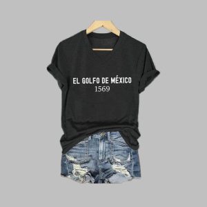 Women’s Gulf Of Mexico El Golfo De Mexico 1569 Printed V-Neck T-Shirt