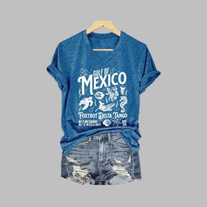 Women’s Gulf Of Mexico Printed V Neck Shirt