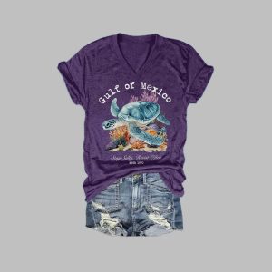 Women’s Gulf of Mexico Stay Salty Resist Often 1550 Print T-Shirt