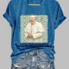 Women’s In Loving Memory Of Pope Francis Print Casual T-Shirt