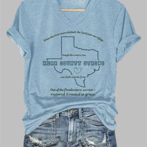 Women’s Kerr County Strong V-neck T-shirt 2025