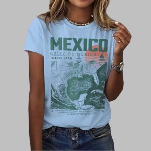 Women’s Mexico Golfo De Mexico ESTD 1550 Print Shirt