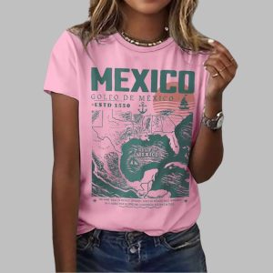 Women’s Mexico Golfo De Mexico ESTD 1550 Print Shirt
