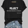 Women’s Reject Hate Discrimination Or Exclusion Pope Francis Printed T-shirt