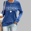 Women’s St. Patrick’s Day Irish Clover Print Sweatshirt