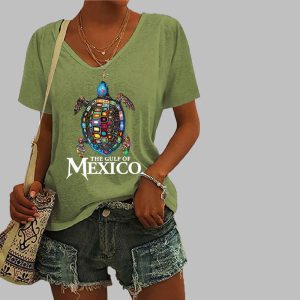 Women’s The Gulf Of Mexico Print Casual T-Shirt