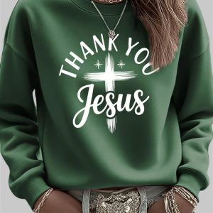 Women's Vintage Faith Thank You Jesus Sweatshirt 2 Womens Vintage Faith Thank You Jesus Sweatshirt 3