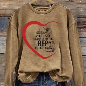 Women’s Western Every Girl needs a little RIP in their jeans Sweatshirt