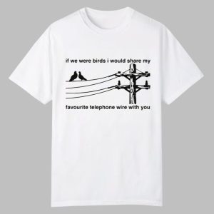 If We Were Birds I Would Share My Favourite Telephone Wire With You Shirt