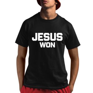 Jamey Chadwell Wearing Jesus Won Shirt