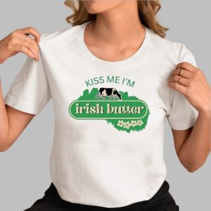Jen Razavi Kiss Me I’m Irish Butter Cow Shirt