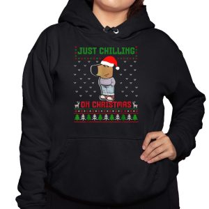 Just Chilling On Christmas Meme Ugly Holiday Shirt 3
