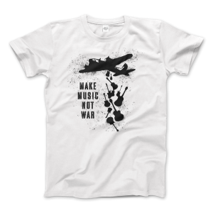 Banksy Make Music Not War Street Art T-Shirt