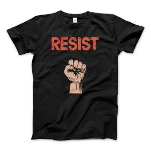 Resist – Raised Fist with Distressed Design T-Shirt