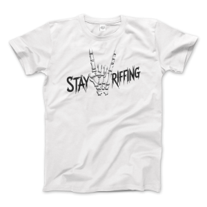 Stay Riffing – Rock’n Roll Skull T-Shirt