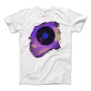 Vinyl Record Made of Paint Scattered in Purple Tones T-Shirt